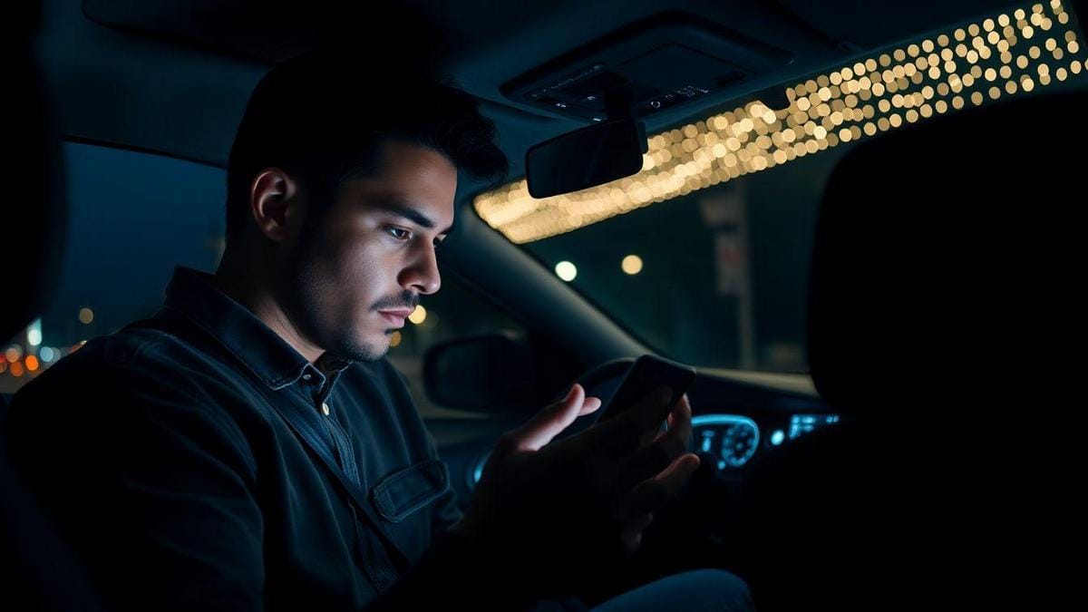 Como eu comunico emergência e mantenho contatos durante viagem noturna