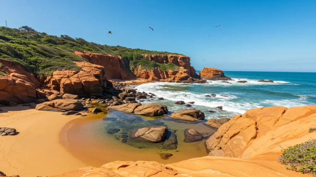 Falésias da Guarita Torres Rio Grande do Sul com formações rochosas únicas no litoral atlântico brasileiro