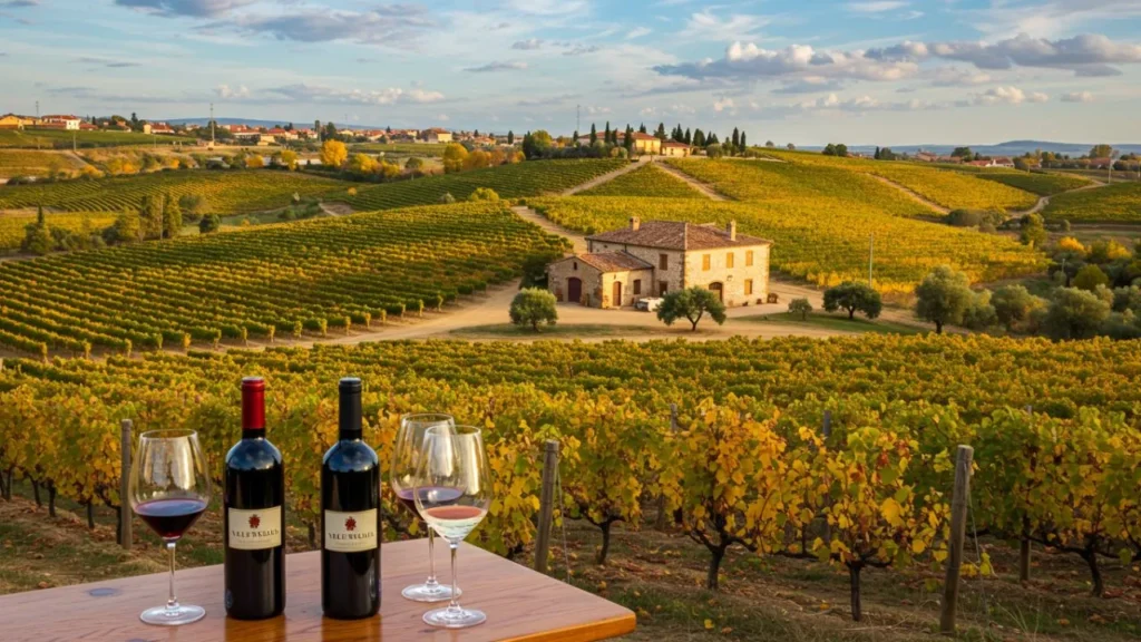Vinhedos do Vale dos Vinhedos Serra Gaúcha com vinícola tradicional italiana - enoturismo Rio Grande do Sul vinhos brasileiros