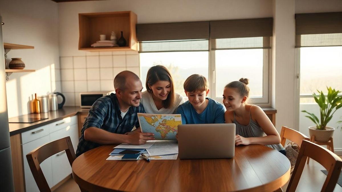 Como eu planejo uma viagem em família segura e prática