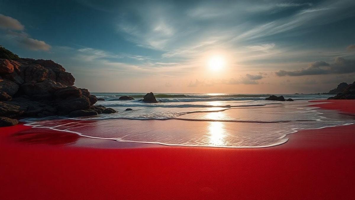 Praias com areia vermelha Brasil: ferro, argila e efeitos visuais