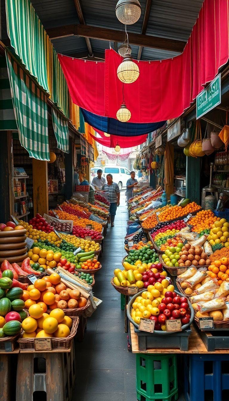 Segredos de viagem para foodies: mercados locais imperdíveis